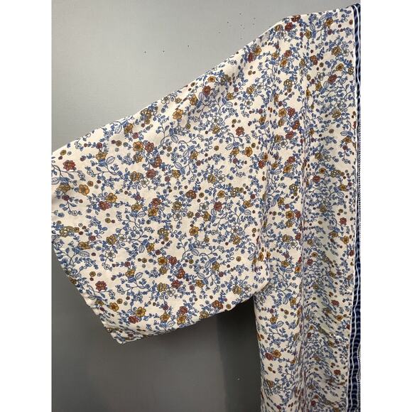 Japna Kimono Open Front Duster‎ Womens Small Boho Floral Short Sleeve Cardigan - Picture 6 of 7